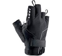 LEKI Nordic Breeze Shark - Guantes Cortos (Talla 8), Color Negro y Blanco