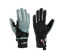 LEKI PRC ThermoPlus Shark - Guantes para Mujer, Color Negro y Verde Hielo, Talla 7,5
