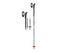 LEKI Sherpa FX - Bastones de esquí (Carbono, 110-130 cm), Color Azul y Rojo