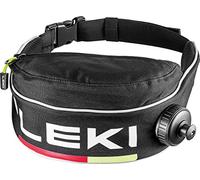 LEKI Thermo Drink - Riñonera para Bebidas, Color Negro y Rojo neón