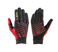 LEKI Ultra Trail Breeze - Guantes de Ciclismo (Talla 11), Color Negro y Rojo neón