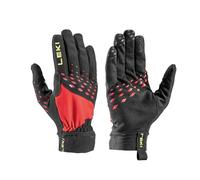LEKI Ultra Trail Storm - Guantes (Talla 8), Color Negro y Rojo neón