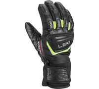 LEKI Guantes para niños WCR Team 3D, Color Negro y limón, Talla EU 5
