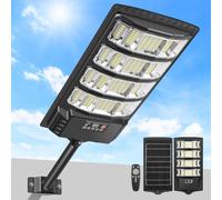 LEKIA Farolas Solares Exteriores, Potente Farola Solar con Sensor de Movimiento, Mando a Distancia, Gran Angular de 320°, 6500K Impermeable Foco Solar Luz de Seguridad para Jardín, Patio, 1 Paquetes