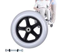 LekLai 2 unidades de 5 radios 5/16 ruedas delanteras giratorias para silla de ruedas con cojinete de 6 pulgadas, 7 pulgadas, 8 pulgadas con marco de acero para silla de ruedas, scooter, carro, rueda