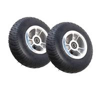 LekLai Piezas de Repuesto de Ruedas Delanteras de 9 Pulgadas para Sillas de Ruedas Eléctricas, Conjunto de Ruedas de Ruedas Neumáticas, Rodamientos de 15 Mm, 2 Piezas/Black/9In