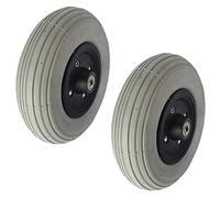 LekLai Rueda Delantera para Silla de Ruedas Eléctrica de 8 Pulgadas, Rueda de Goma Neumática de 200 X 50, Accesorio para Andador para Personas Mayores, Rueda de Repuesto)/Grey/8Inch(2Pcs)