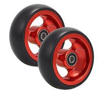 LekLai Ruedas Delanteras de Repuesto para Silla de Ruedas de 4 Pulgadas, Rueda de Poliuretano Antideslizante para Silla de Ruedas Deportiva, sin Marcas, 2 Piezas/Red/100Mm/4In