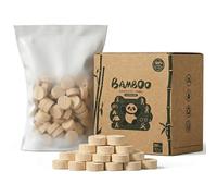 LEKOCH 100 toallas comprimidas desechables de bambú con tubo de viaje, mini toallitas portátiles comprimidas para cara de monedas para viajes, camping, belleza, al aire libre, color marrón (500)
