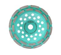 LEKOMESH Muela de Copa de Diamante - 180 x 22,23mm Rueda Disco de Lijar Diamantato, Doble Fila Disco para Hormigón Mármol Granito Albañilería