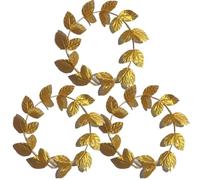 LEKTIST 3 diademas de hojas griegas, corona de laurel romano dorado, decoración de oro griego para Halloween, diadema de emperador de 7.5 pulgadas de diámetro