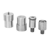 Leku Troquel De Botón A Presión, Troquel A PresióN De Acero Inoxidable, 4 Troqueles De Doble Remache Plateados De 12 Mm, 15 Mm, 21,5 Mm) Para Prensa De Ojales, Troquel A Presión 651/633/831