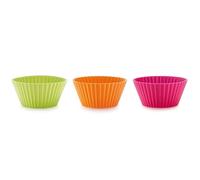 Lékué 6 Bases de silicona para magdalenas, Multicolor, 7 cm