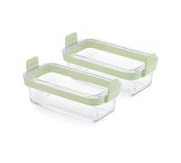 Lékué Cestas rectangulares de vidrio transparente para Air Fryer, Set de 2