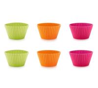Lékué Base para Magdalenas, silicona platino, Multicolor, 6 unidades