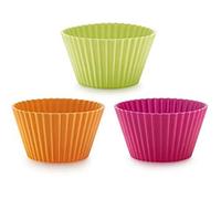 Lékué Bases de silicona platino para magdalenas, Multicolor, 6 unidades, 7 cm