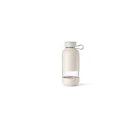 Lékué Bottle To Go Organic, Botella de vidrio para agua con protección antiroturas