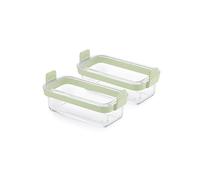 Lékué Cestas rectangulares de vidrio transparente para Air Fryer, Set de 2