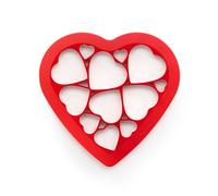 Lékué Cortador Lékué puzzle corazón 24x25.2 cm Rojo