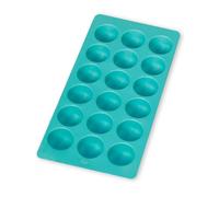 Lékué Cubitera de Caucho SBS con tapa, Azul, 18 cavidades,cubito redondo