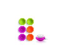 Lékué Deco Minicake Set Garden - Juego de moldes de repostería, siete piezas, color rosa