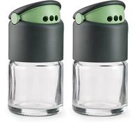 Lékué Especiero de vidrio con dosificador doble (Paquete de 2)