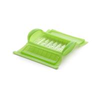 Lékué Estuche de vapor con bandeja, silicona platino Verde, 1-2 personas (650 ml)