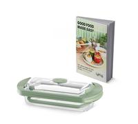 Lékué Estuche de vapor de vidrio transparente con libro de recetas en inglés, 2 personas, 750 ml