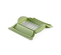 Lékué Estuche de vapor silicona platino Verde con bandeja, 1-2 personas, 650 ml