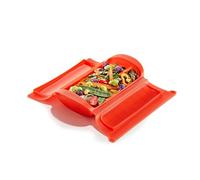 Lékué Estuche de vapor, Sin bandeja, silicona platino Rojo, 1-2 personas, 650 ml