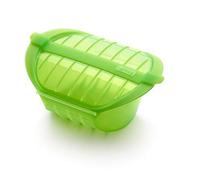 Lékué Estuche Vapor hondo silicona platino, Verde, 1-2 personas