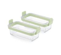 Lékué Cestas rectangulares de vidrio transparente para Air Fryer, Set de 2