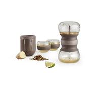 Lékué, Kit Completo de Té,vidrio y silicona Marrón