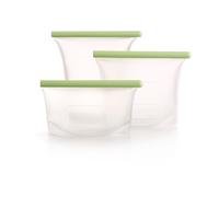 Lékué Kit de 3 bolsas de silicona reutilizables Lékué Verde