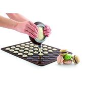 Lékué Kit macarons, tapete + decomax + receta, silicona marrón