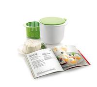 Lékué Kit Para Elaborar Queso Fresco casero con libro de recetas, Blanco/Verde, Talla única