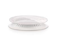Lékué Tapas extensibles reutilizables de silicona para conservar alimentos, Transparente, Set de 6