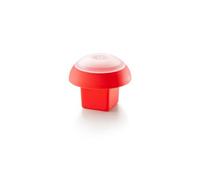 Lékué Molde Cocedor de huevos en microondas o baño maría, silicona platino Rojo, 1 unidad