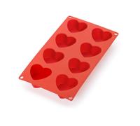 Lékué Molde corazón de silicona Lékué 8 cav. Rojo