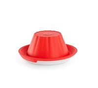 Lékué Molde de silicona para flan con plato de cerámica