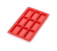Lékué Molde financier silicona Lékué 9 cav. Rojo