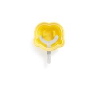 Lékué Molde forma galleta Pretzel para Helado casero, Silicona platino Amarillo