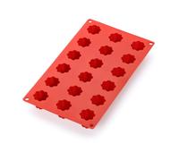 Lékué Mini Molde Cannelé Bordelais silicona platino, Rojo, 18 cavidades