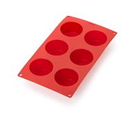 Lékué Molde muffins de silicona Lékué 6 cav. Rojo