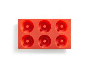 Lékué Molde para dónuts Lékué silicona 6 uds. Rojo