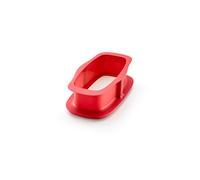 Lékué Molde rectangular Duo, desmontable, Silicona + cerámica Rojo, 24 cm