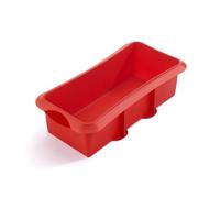 Lékué Molde rectangular silicona platino Repostería, Rojo, 28 cm