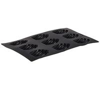 Lékué Molde repostería Concha, silicona platino Negro, 9 cavidades