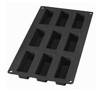 Lékué Molde repostería mini bizcocho, silicona Negro, 9 cavidades