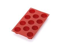 Lékué Molde repostería Mini Muffins, silicona platino Rojo, 11 cavidades